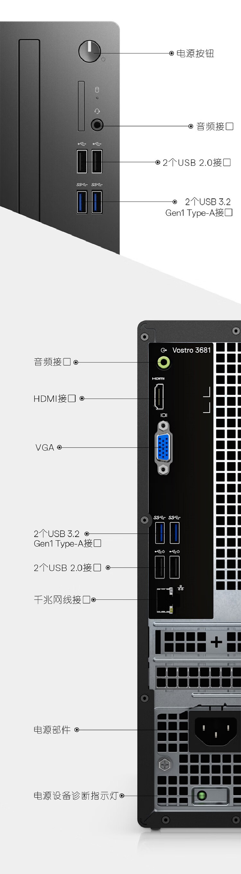 拆戴爾3681SFF10代小主機_機箱
