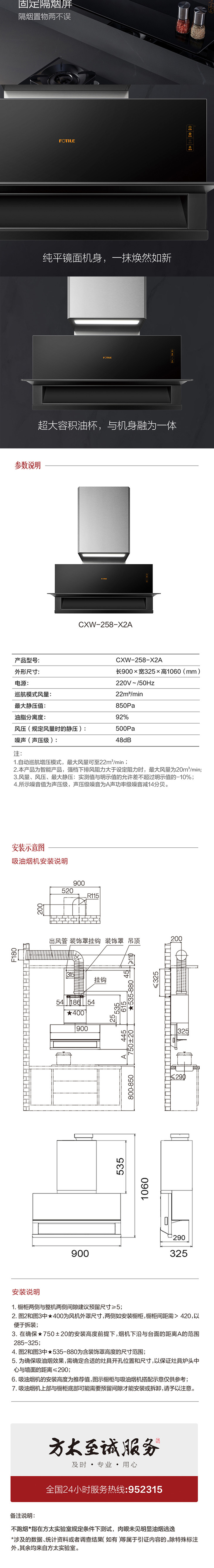 方太CXW-258-EN51T詳細配置對比【參數對比】